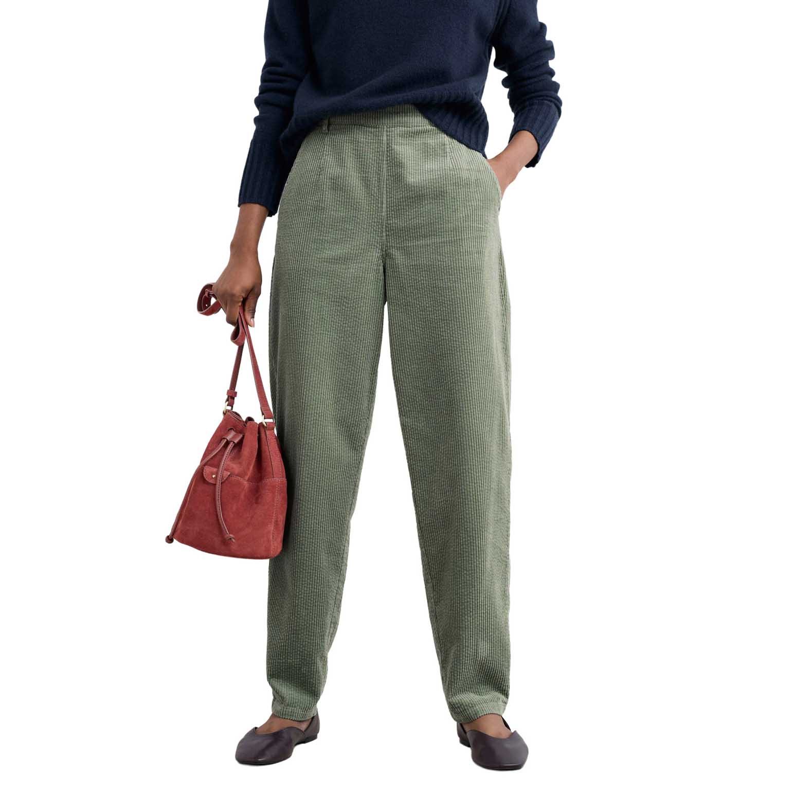 Seasalt Cornwall Trethornes Trouser Dusky Green